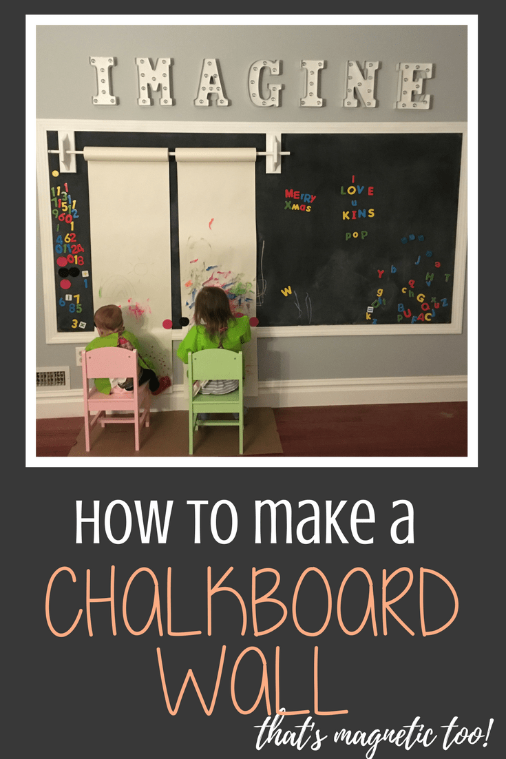 How to Make a DIY Chalkboard Wall (that's magnetic too!)