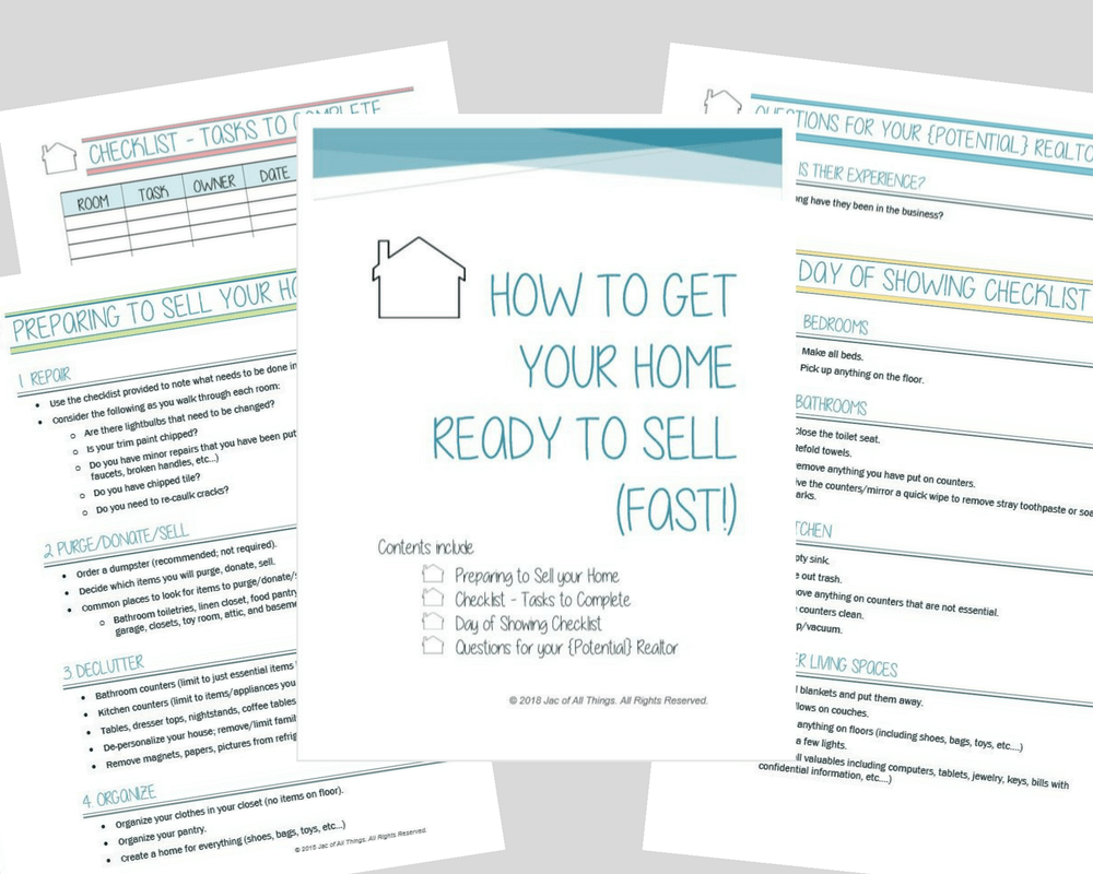 Get Your House Ready to Sell (Free Printable Checklist)