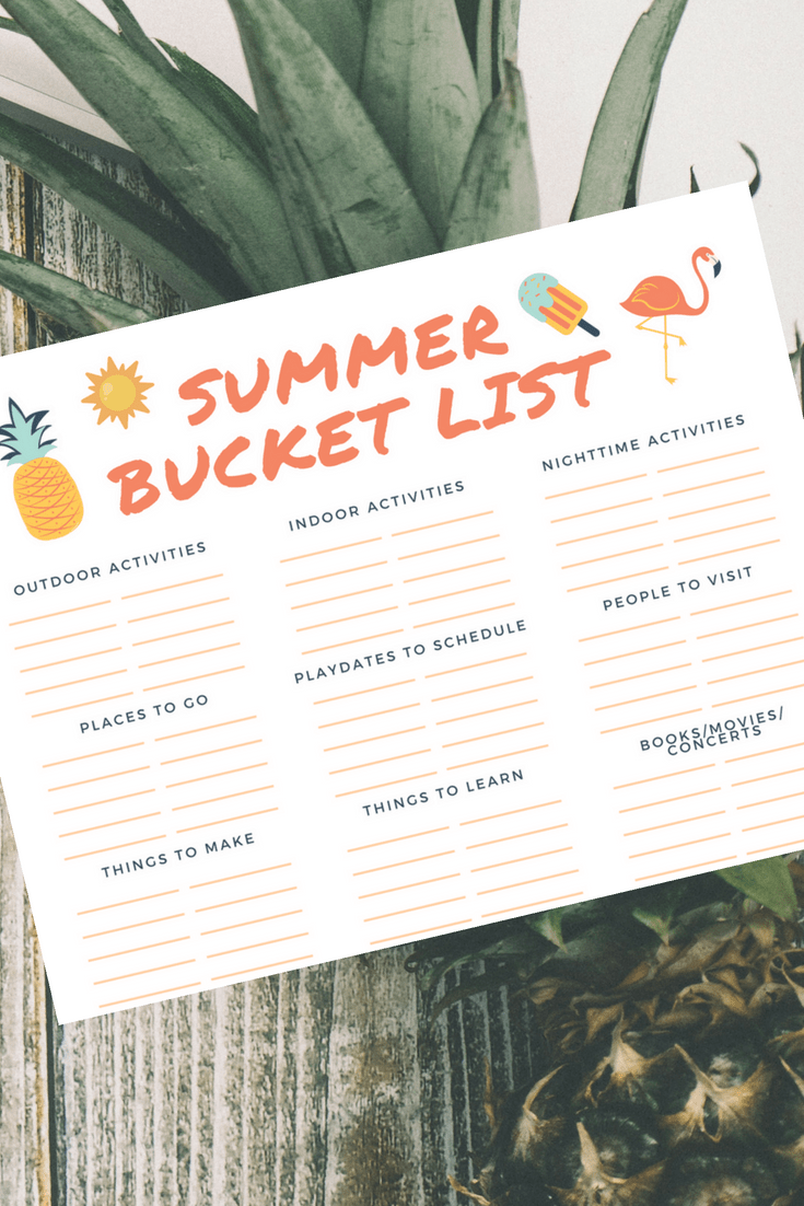 This summer bucket list is perfect for the whole family! Access your free printable summer bucket list now and put your plans into action. Read more for ideas of things to do for an awesome summer together. This cute template is not just a worksheet to fill in your summer bucket list activities, but also includes a calendar so you can plan when you do each activity.