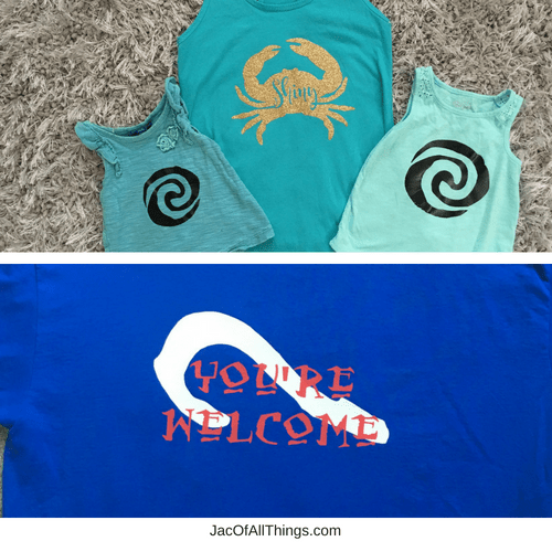 Learn how to make your own shirts for Disney with the Silhouette Cameo. This tutorial is super easy to follow and walks you through everything you need to make your own custom shirts for Disney. #Disney #Moana