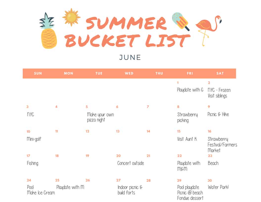 This summer bucket list is perfect for the whole family! Access your free printable summer bucket list now and put your plans into action. Read more for ideas of things to do for an awesome summer together. This cute template is not just a worksheet to fill in your summer bucket list activities, but also includes a calendar so you can plan when you do each activity.