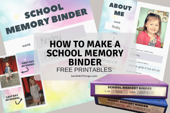 How to Make a School Memory Binder (With Free Printables!)