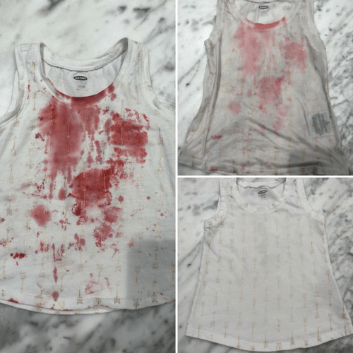 strawberry stain removal from clothes