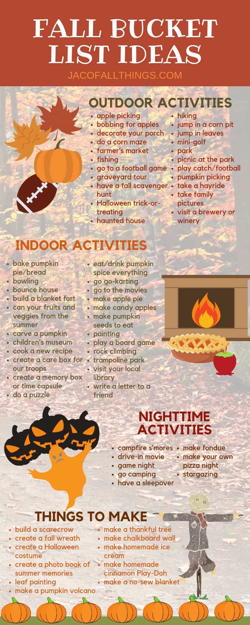 Have fun with your family this fall with these fall activities! Use these indoor and outdoor fall activity ideas to create your family fall bucket list!