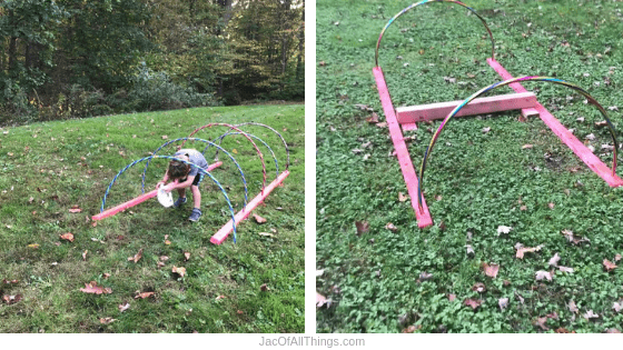 Backyard Obstacle Course Ideas - Hula Hoop