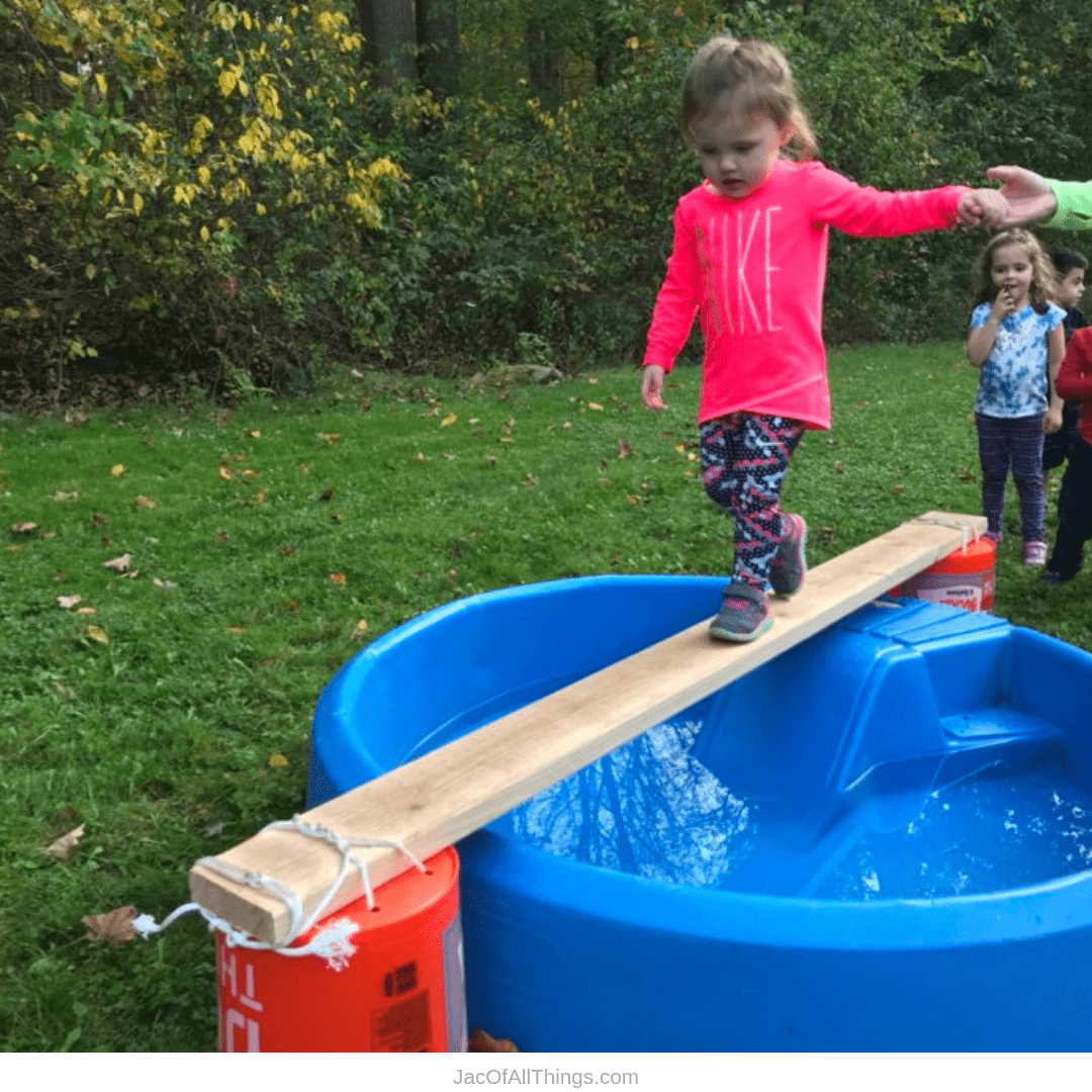 Backyard Obstacle Course Ideas - Walk the plank