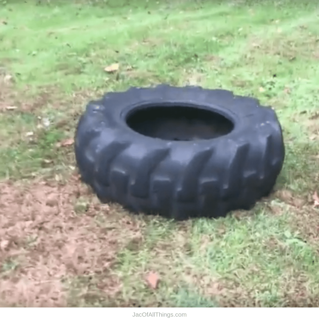 Backyard Obstacle Course Ideas - tire jump