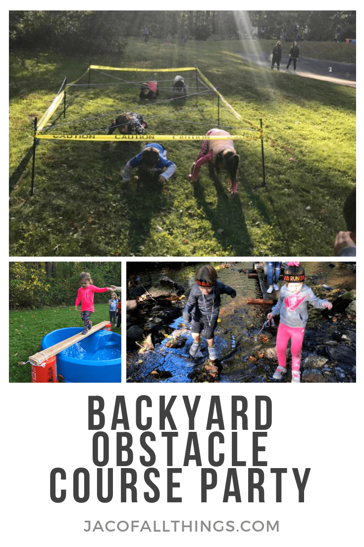 Learn how we put together a backyard obstacle course party for my daughter's birthday. Kids had so much fun running through the obstacles! Plenty of ideas and directions on how you can plan your own backyard obstacle course party. #partyideas #birthday #obstaclecourse