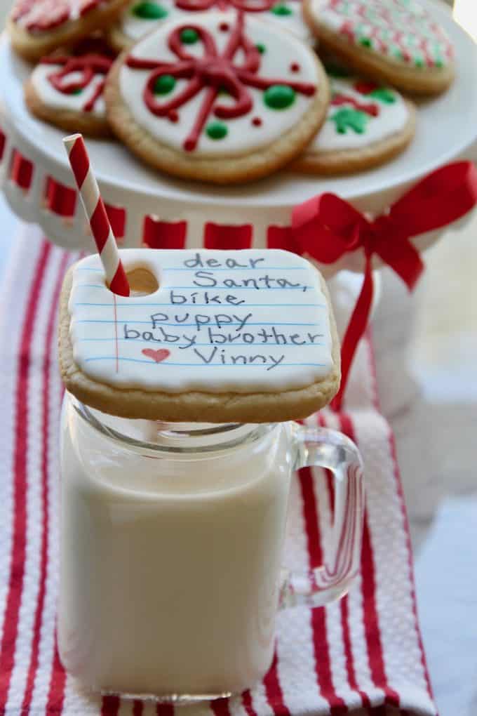 Make cookies for Santa as a family Christmas tradition