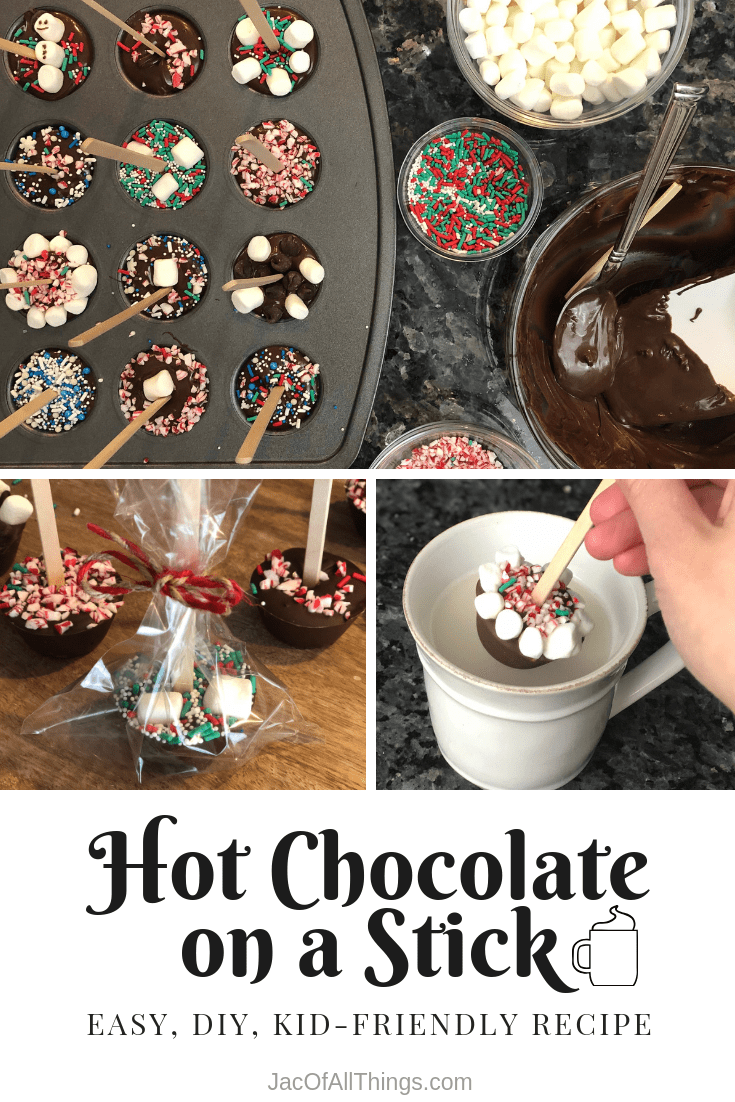 Are you looking for the perfect DIY holiday gift that doesn't break the budget? Make hot chocolate on a stick! This easy recipe is cost-effective, super simple, and fun for kid-friendly! #hotchocolate #diygifts #christmasgifts #homemadegifts #homemade