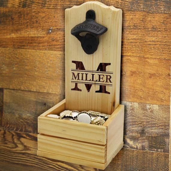 This wall mount beer bottle opener is the perfect Valentine's Day gift for him.