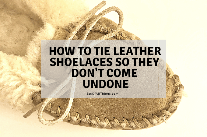 tying leather shoelaces