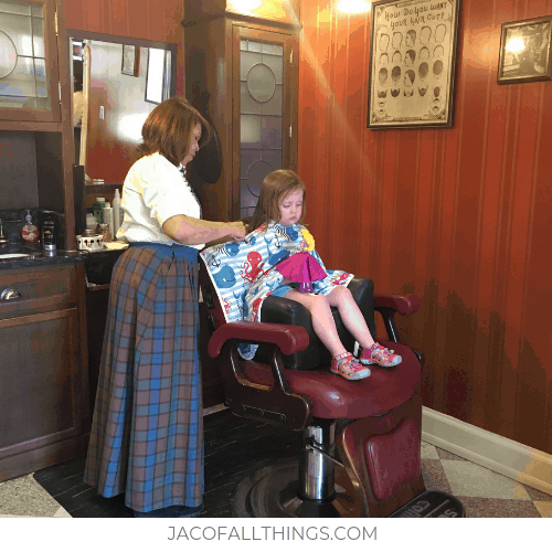 Hair getting cut at Harmony Barber Shop