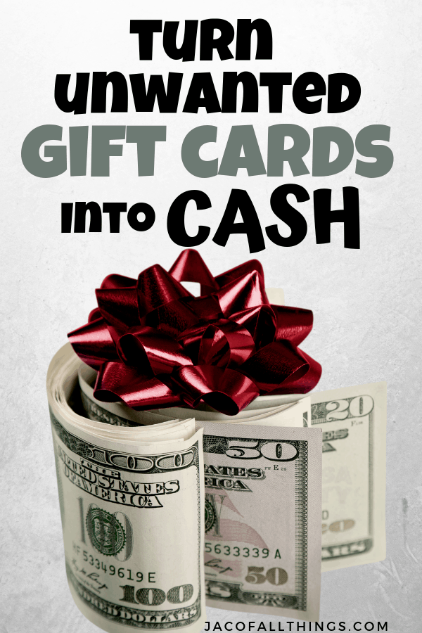 turn unwanted gift cards into cash