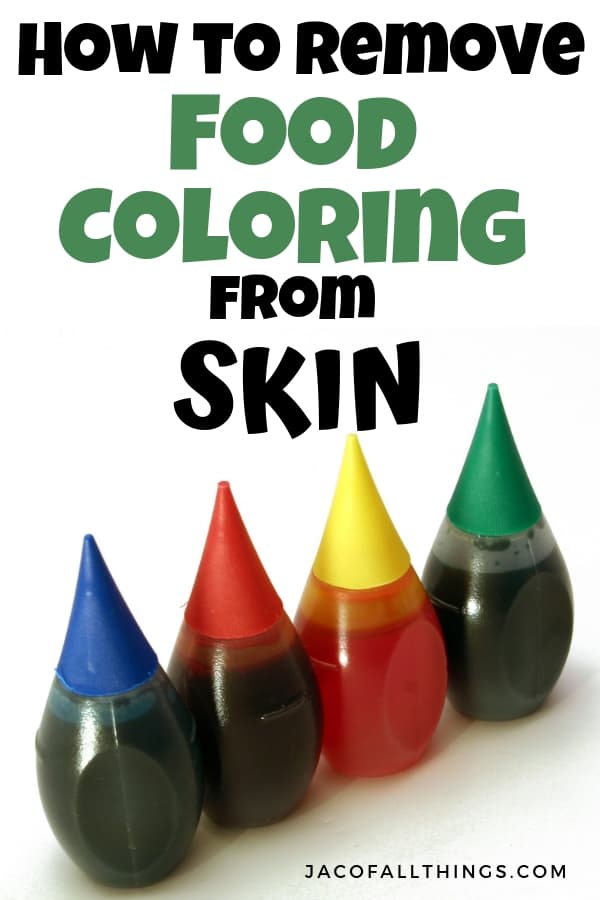 How to remove food coloring from skin