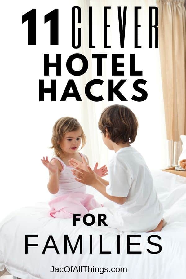 Read these genius hotel hacks for families to make your next hotel stay amazing! Traveling with kids gets easier with these great tips and tricks for hotel stays to use on your next vacation. #traveltips #hotel #hoteltrips #hotelhacks