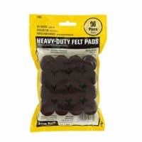 Smart Surface 8825 Heavy Duty Self Adhesive Furniture Felt Pads 1-Inch Round Brown 96-Piece Value Pack in Resealable Bag