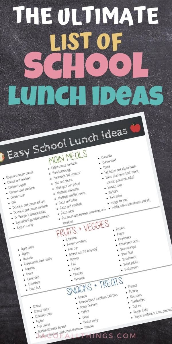 school lunch ideas