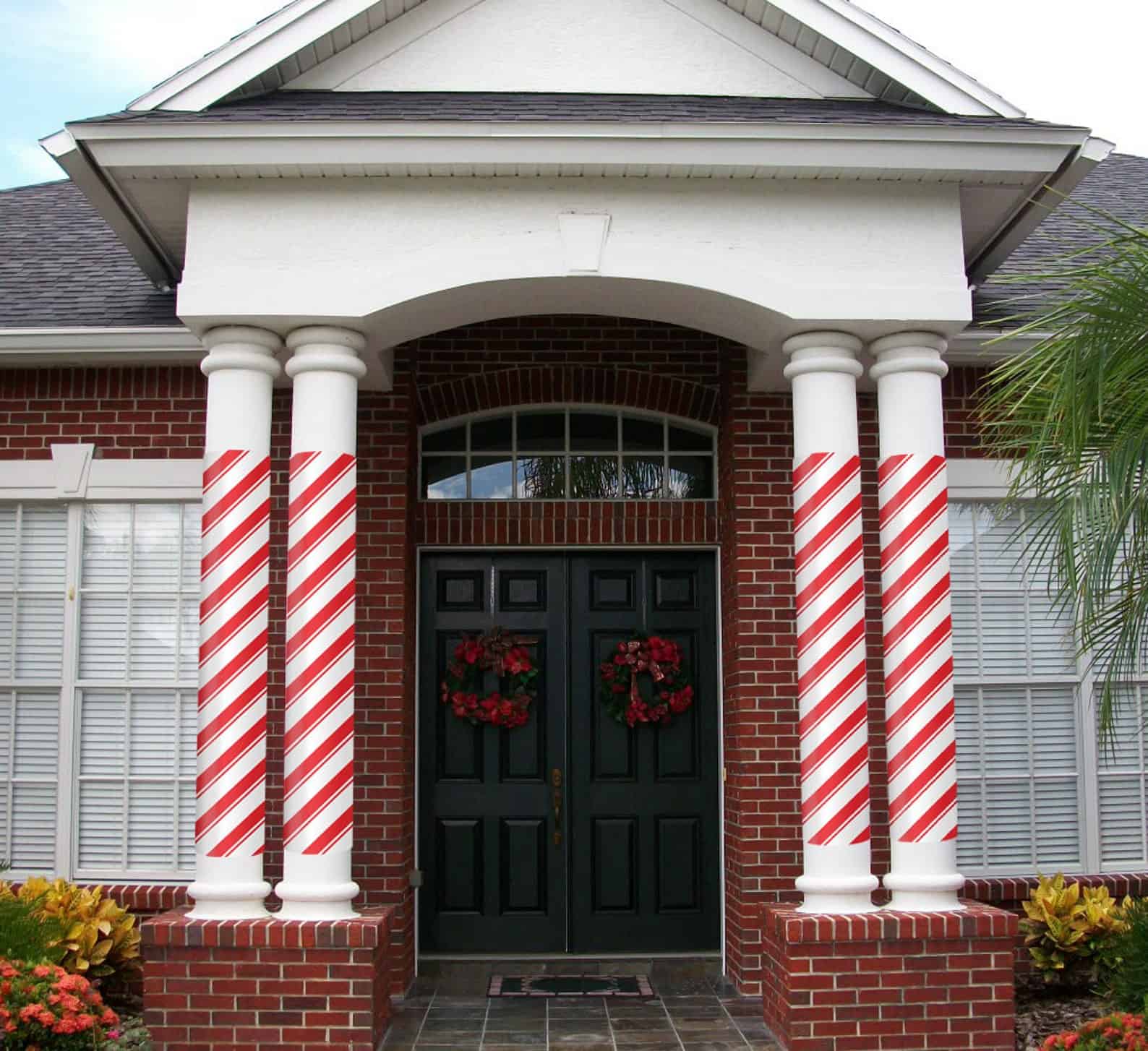 candy cane wrap for house